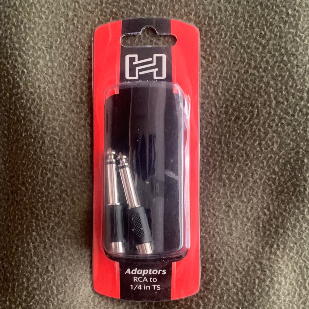 NIP HosaTechnology Adaptors RCA to 1/4 inch to T-SHIRT.